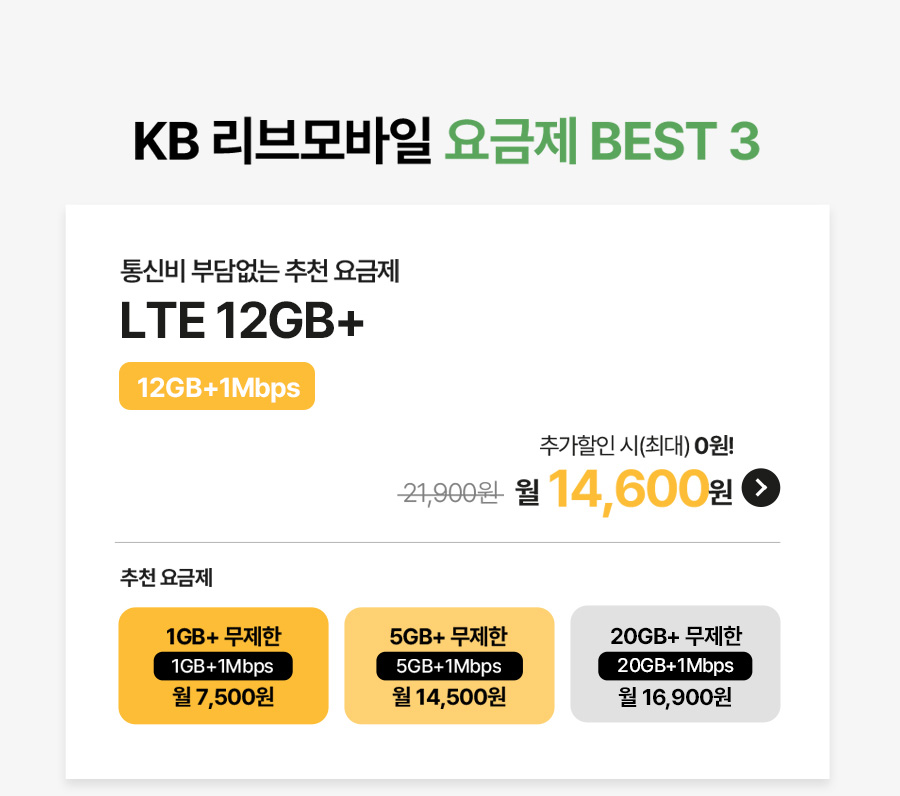 통신비 부담없는 추천 요금제