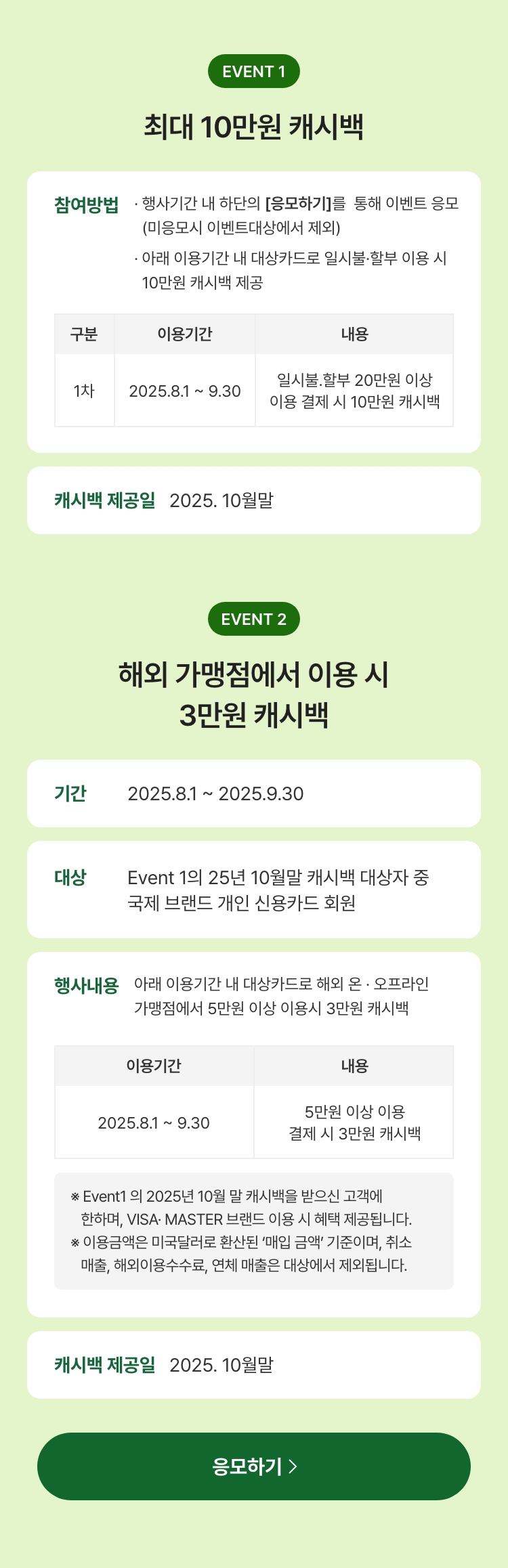 해외이용 3만 캐시백 증정