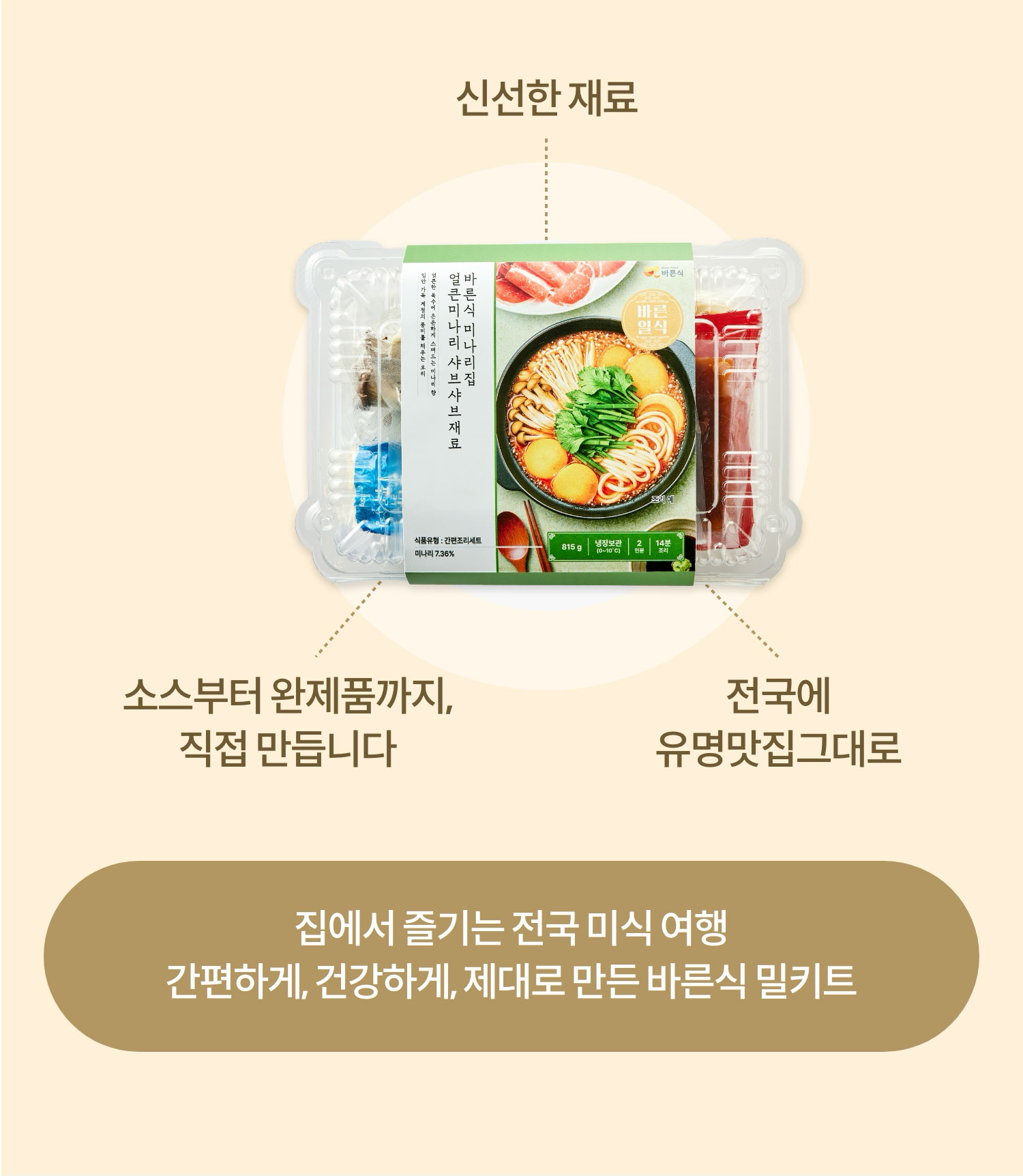 집에서 즐기는 전국 미식 여행. 간편하게, 건강하게, 제대로 만든 바른식 밀키트