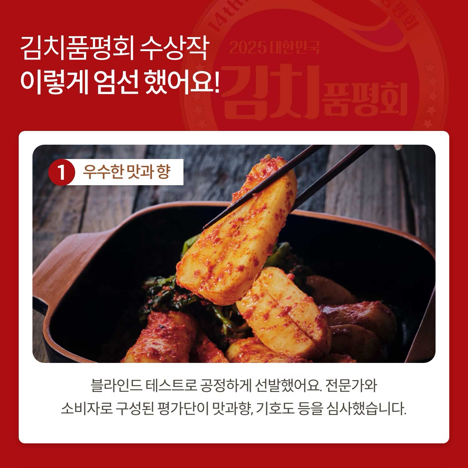 김치품평회 수상작 이렇게 엄선했어요!