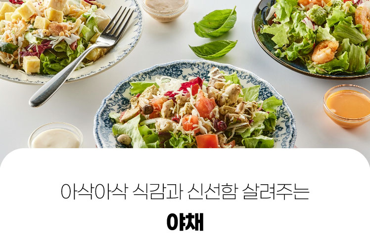 아삭아삭 식감과 신선함 살려주는 야채