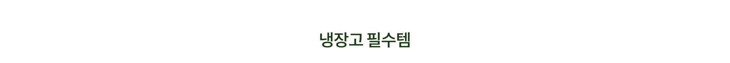 냉장고 필수템