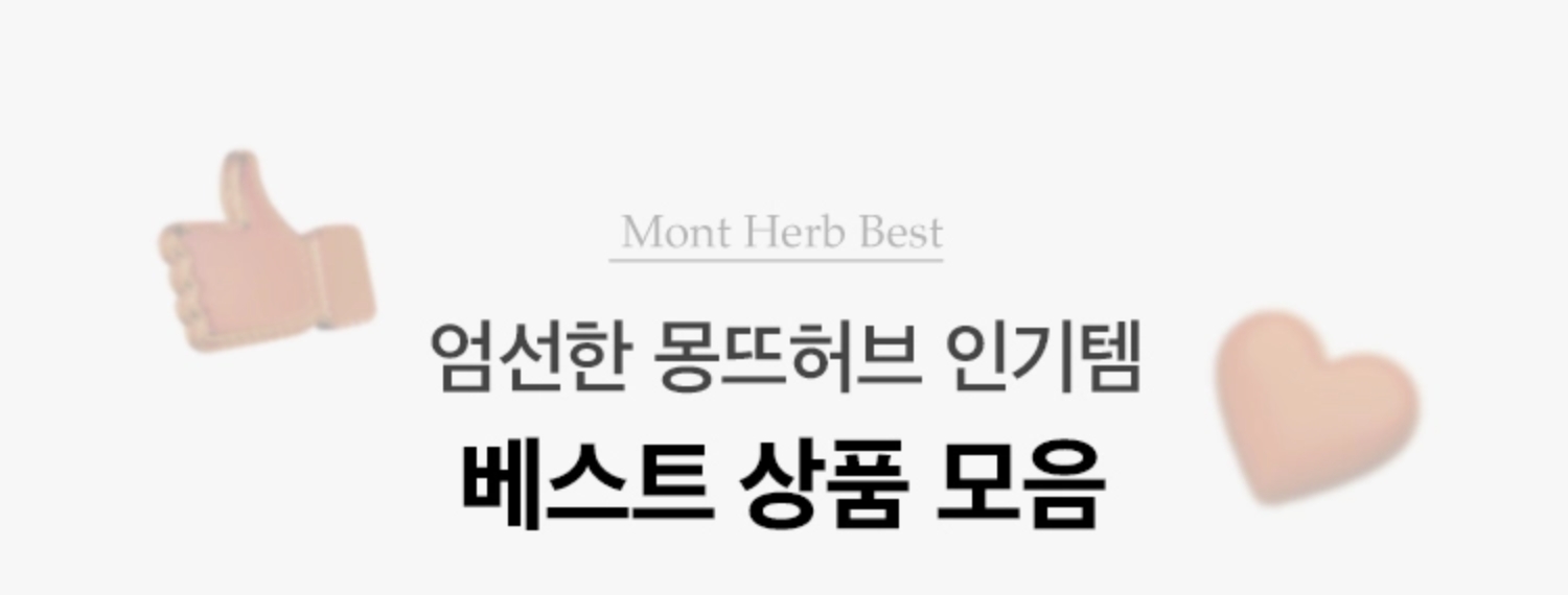엄선한 몽뜨허브 인기템 베스트상품 모음
